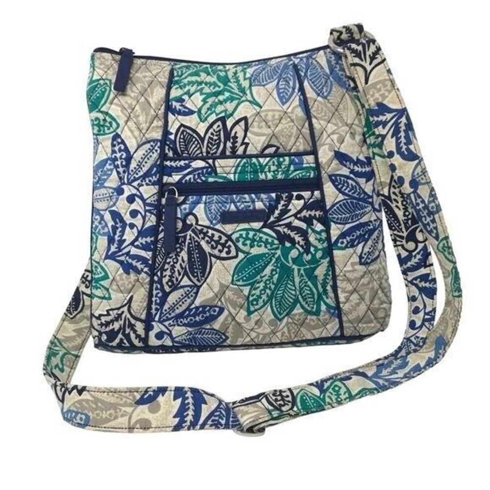 Vera Bradley Crossbody Handbag Purse Cotton Floral - Picture 1 of 9